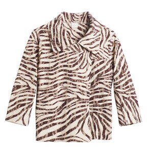 Chico's Zee Zebra-Print Cardigan Women's L